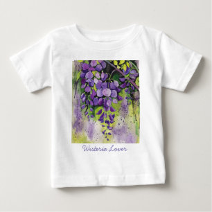 Beautiful Wisteria Flowers In Watercolor T-Shirt