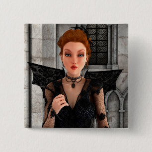 Beautiful Witch 15 Cm Square Badge