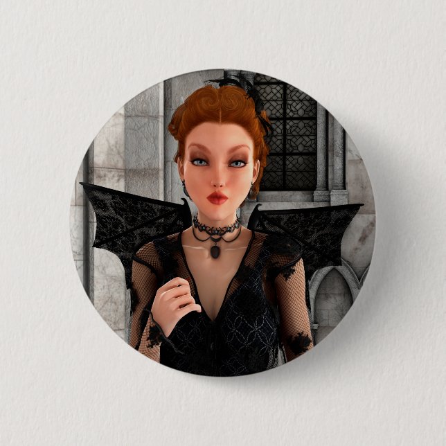 Beautiful Witch 6 Cm Round Badge (Front)