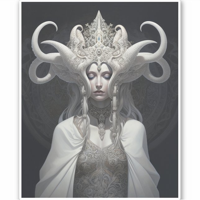 Beautiful Witch Demon Queen Fantasy Art (Front)