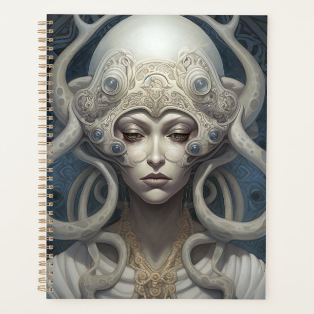 Beautiful Witch Demon Queen Fantasy Art Planner (Front)