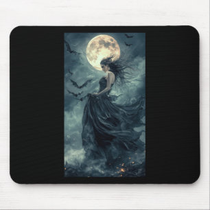 Beautiful Witch Gothic Fantasy Vampire Moonlight 1 Mouse Pad