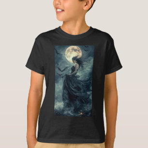 Beautiful Witch Gothic Fantasy Vampire Moonlight 1 T-Shirt