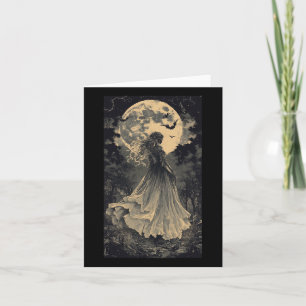 Beautiful Witch Gothic Fantasy Vampire Moonlight  Card