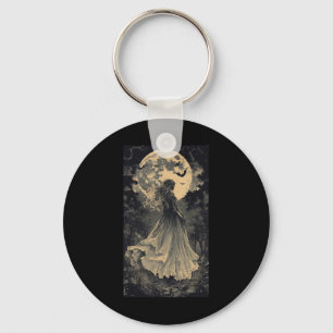 Beautiful Witch Gothic Fantasy Vampire Moonlight  Key Ring