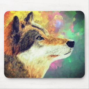 Beautiful Wolf Art Mouse Pad