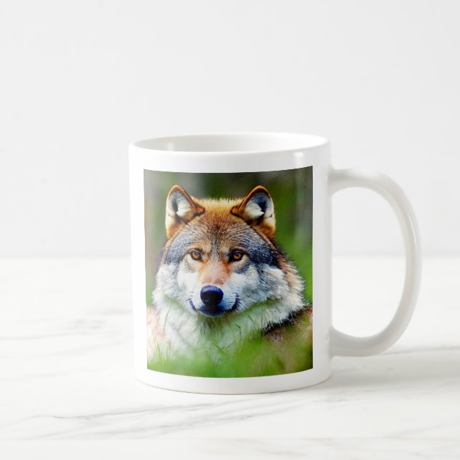 Beautiful Wolf head Painting  Coffee Mug (Right)