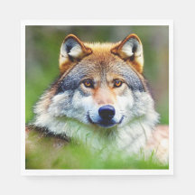 Beautiful Wolf head Painting 