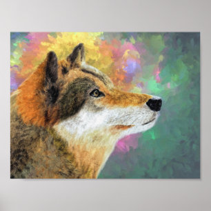 Beautiful Wolf Poster