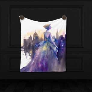 Beautiful Woman   Abstract Fairytale City Princess Tapestry