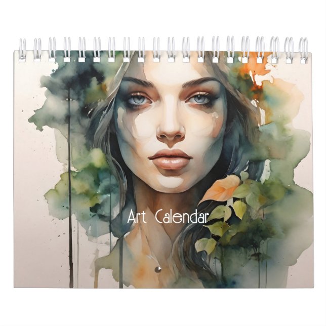 Beautiful woman art double exposure calendar (Cover)
