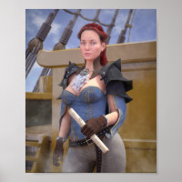 beautiful woman captain pirates