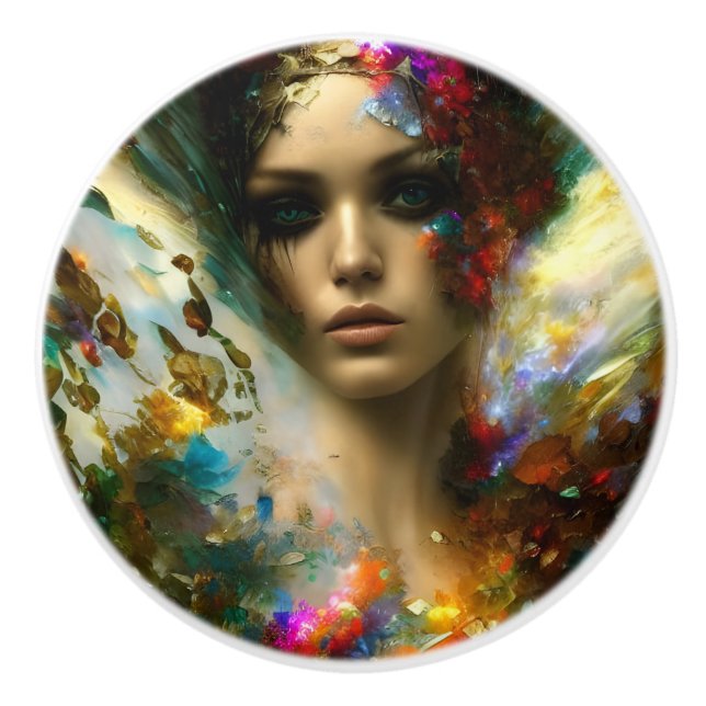 Beautiful Woman Ceramic Pull (Front)