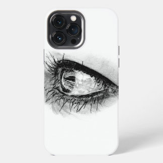 Beautiful woman eye in full mascara iPhone 13 pro max case