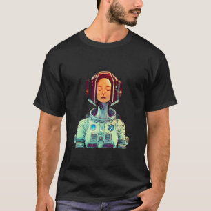 Beautiful Woman In A Cyberpunk Space Suit Dreamy 1 T-Shirt