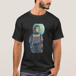 Beautiful Woman In A Cyberpunk Space Suit Dreamy D T-Shirt