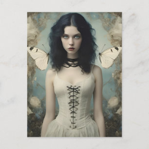 Beautiful Woman in Gothic Clothes Postcard
