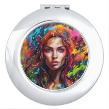 Beautiful woman in painting