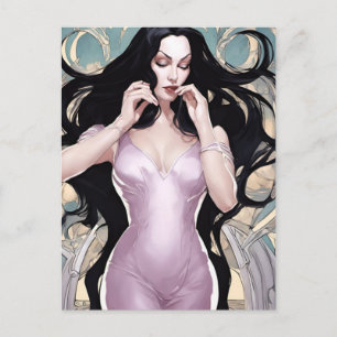 Beautiful Woman In Pink Postcard