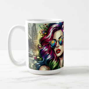 Beautiful Woman in the City Coffee Mug