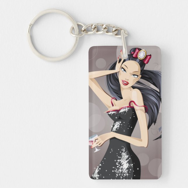 BEAUTIFUL WOMAN KEY RING (Front)