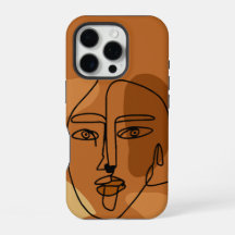 Beautiful Woman Line Art Tough iPhone case