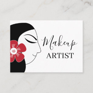 Beautiful Woman Makeup Business Card