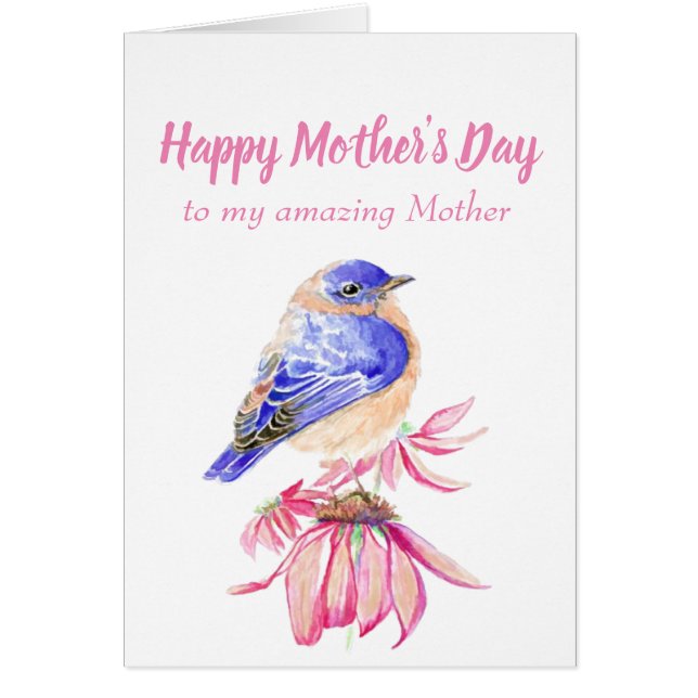 Beautiful Woman Mother Day Bluebird Art (Front)