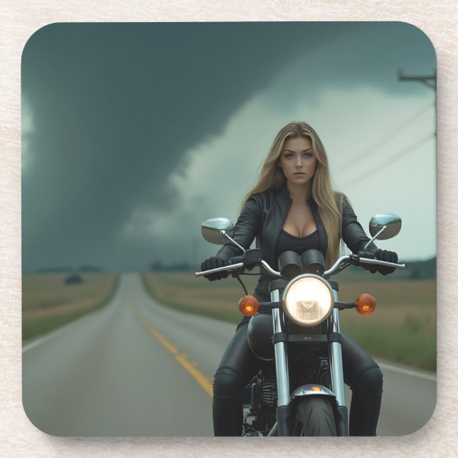 Beautiful Woman on Motorcycle \ Tornado Coaster (Front)