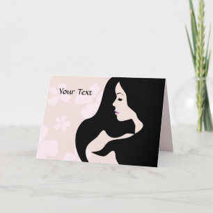 Beautiful Woman Pretty Greeting Card