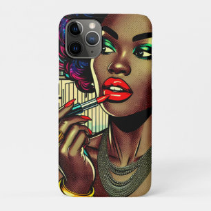 Beautiful Woman Putting on Lipstick Case-Mate iPhone Case