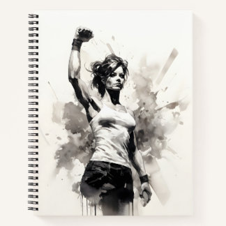 Beautiful Woman Sketch Of Female Fitness Girl Notebook
