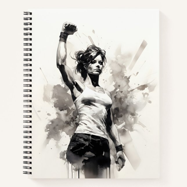 Beautiful Woman Sketch Of Female Fitness Girl  Notebook (Front)