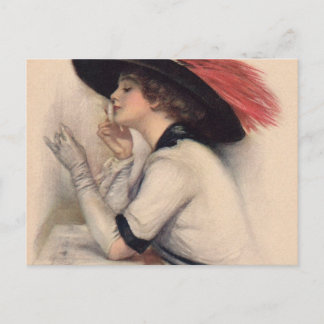 Beautiful Woman Voting - Vintage Suffrage Fashion Postcard