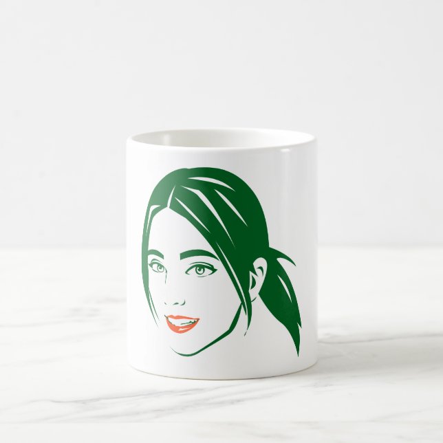 beautiful woman's face Coffee Mug (Center)