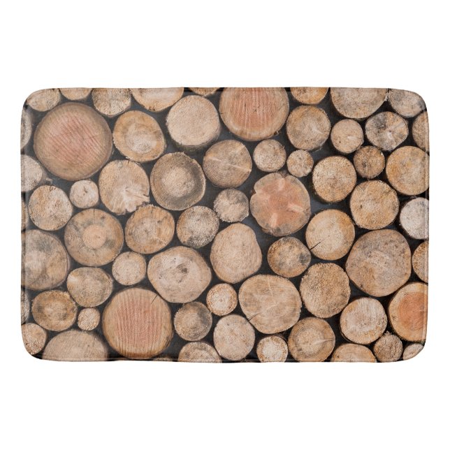 beautiful wood bath mat (Front)