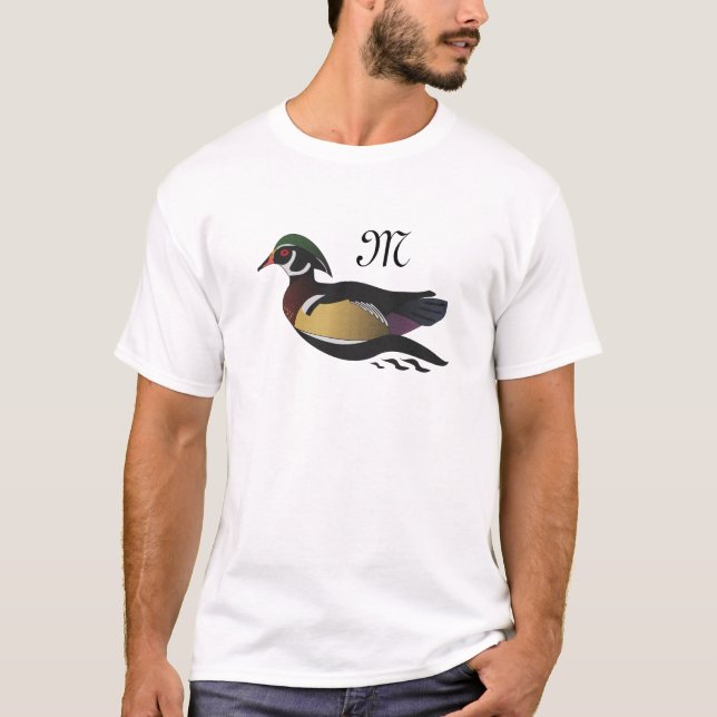 Beautiful Wood Duck Swimming T-Shirt (Front)