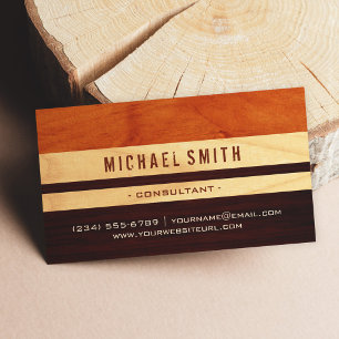 Beautiful Wood Grain Stripes - Professional Unique Business Card