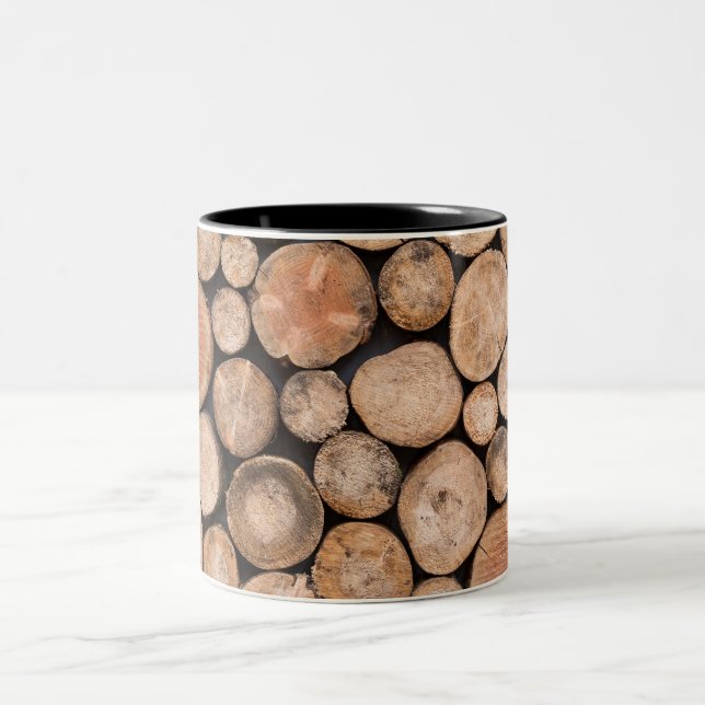 beautiful wood Two-Tone coffee mug (Center)