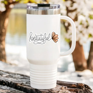 Beautiful Word Flower Laptop   Die-Cut Sticker