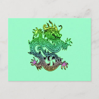 Beautiful Year of the Dragon Gifts Holiday Postcard