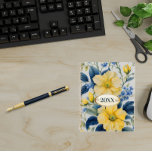 Beautiful Yellow and Blue Flowers Planner<br><div class="desc">Beautiful yellow and blue flowers cover this planner. Bright and cheerful,  with a French country look.  An ornate gold badge with a cream centre has space for the current year.</div>
