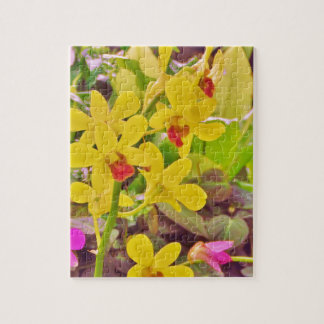 Beautiful Yellow autumn orchids Jigsaw Puzzle