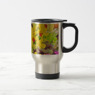 Beautiful Yellow autumn orchids Travel Mug