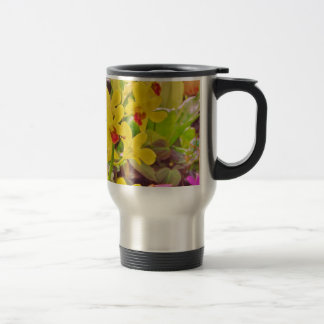 Beautiful Yellow autumn orchids Travel Mug