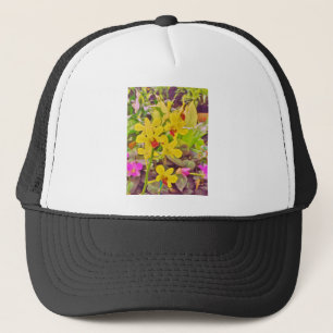 Beautiful Yellow autumn orchids Trucker Hat