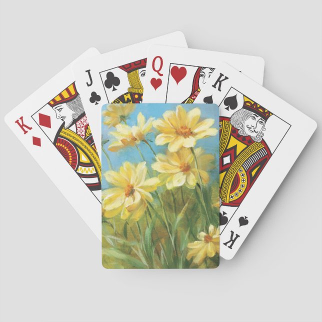 Beautiful Yellow Daisies Playing Cards (Back)