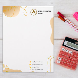 Beautiful yellow design, custom logo & name letterhead