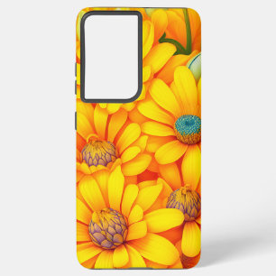 Beautiful yellow flower pattern samsung galaxy case
