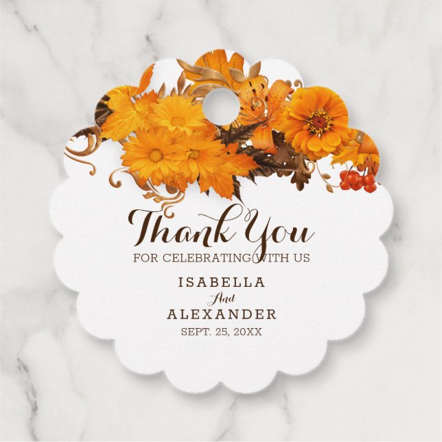 Beautiful Yellow Flowers Favour Tags (Back)